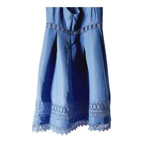 Chi Chi London Naila Halter Midi Dress Bridesmaid Prom Formal Baby Blue Size 10 - Picture 8 of 10